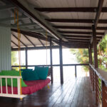 swinging bed on porch